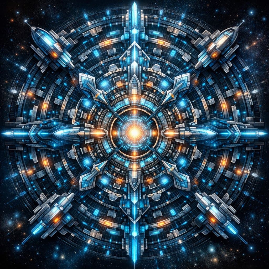 Futuristic Mandala Poster
