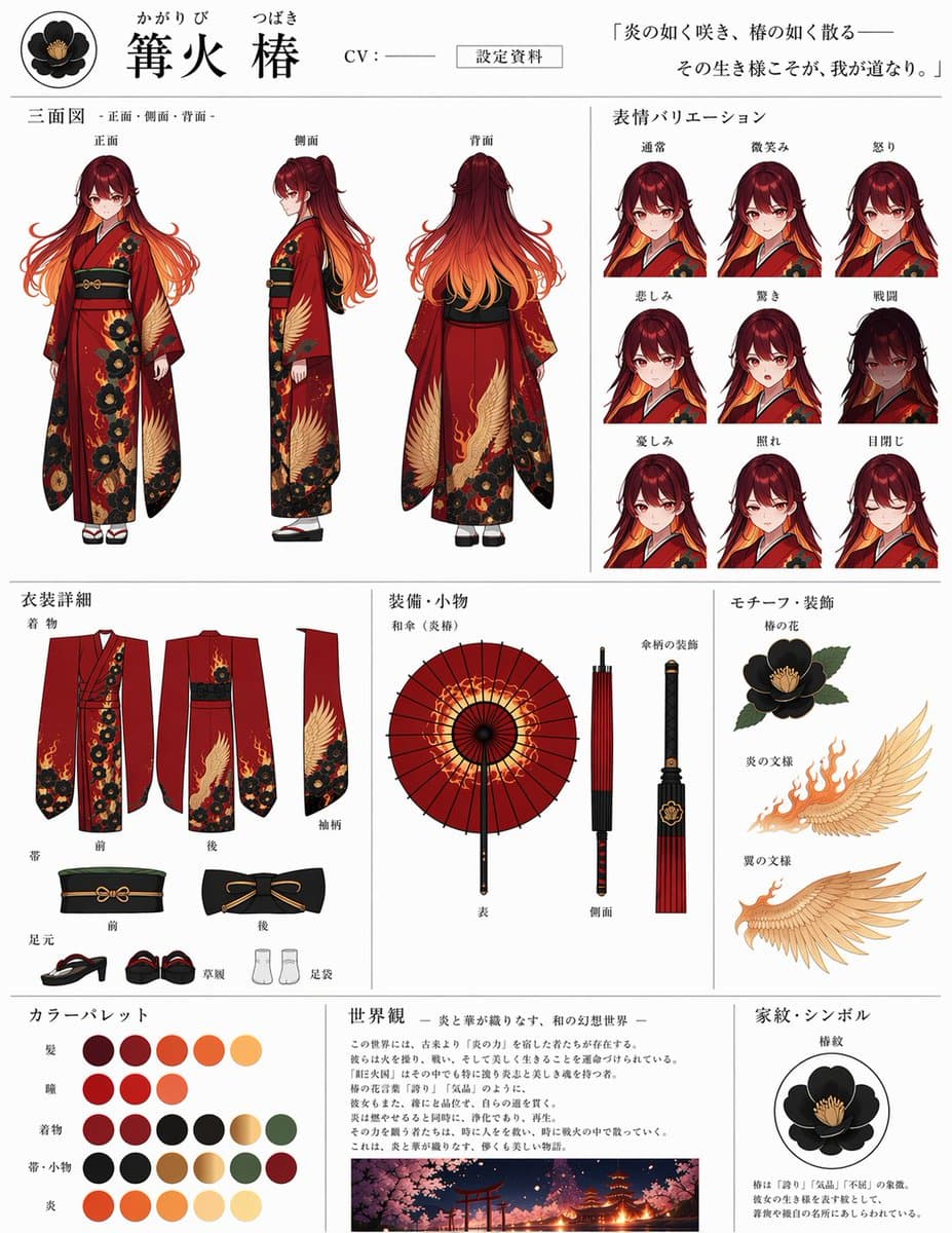 Chibi Character Reference Sheet