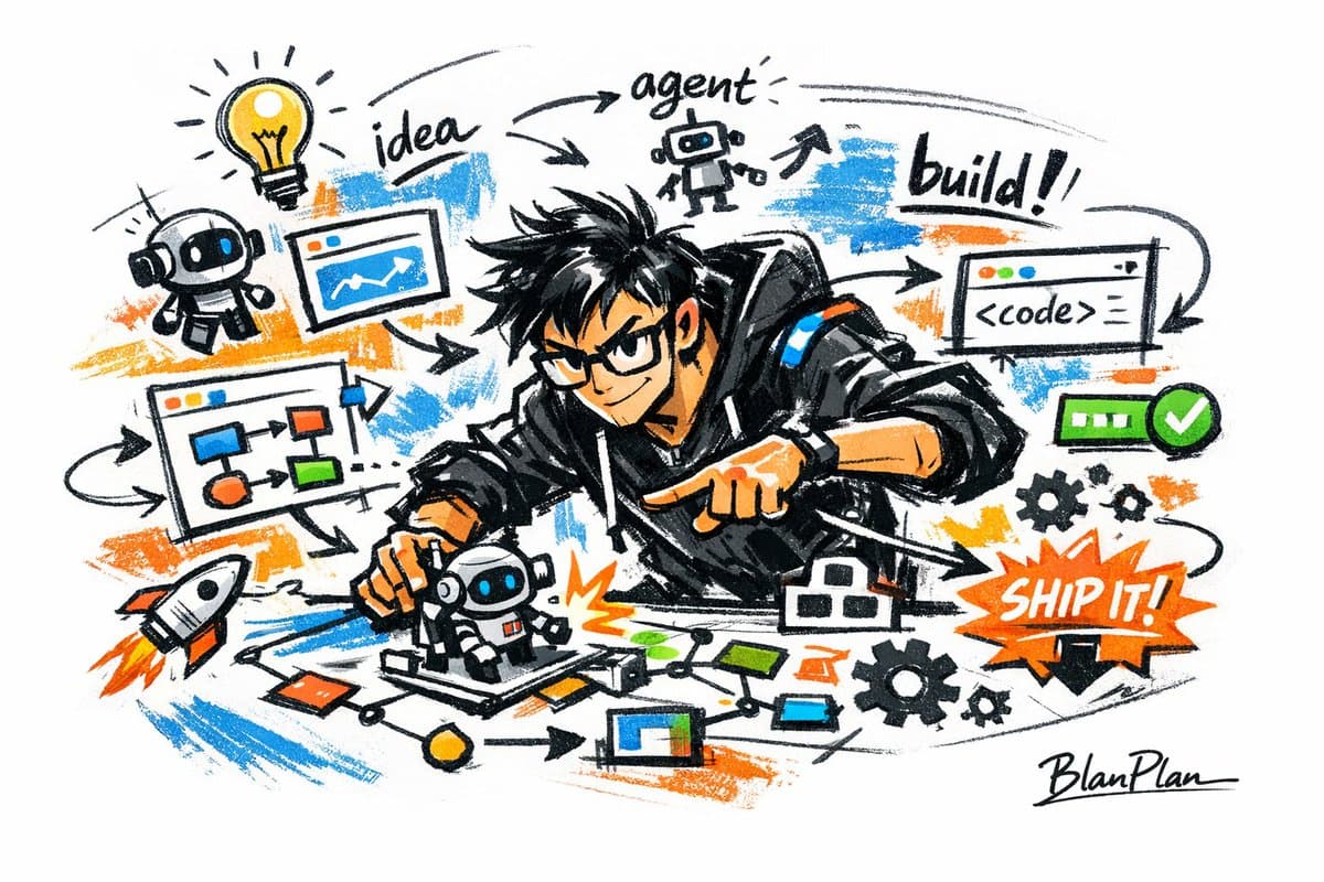 Doodle Sketch AI Builder Poster