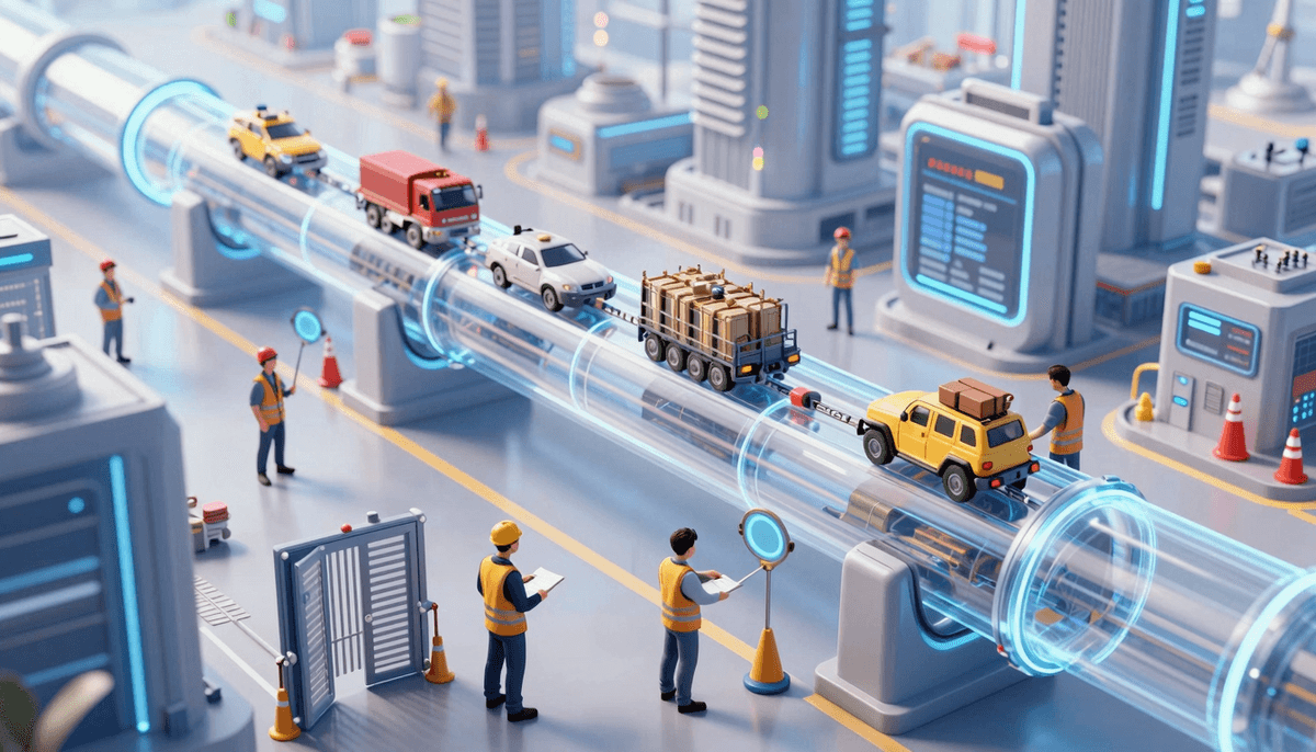 Cinematic city metaphor for workflow sovereignty