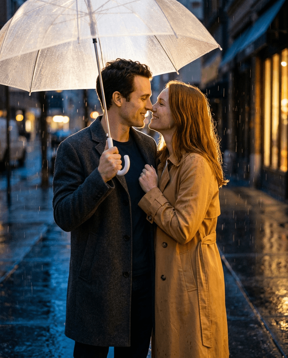 Rainy-night romance