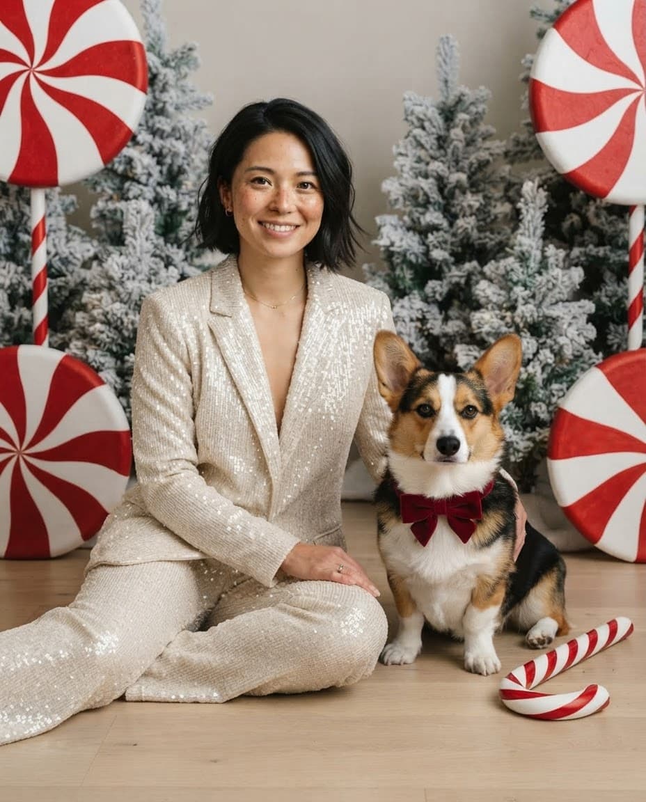 Candy-cane portrait