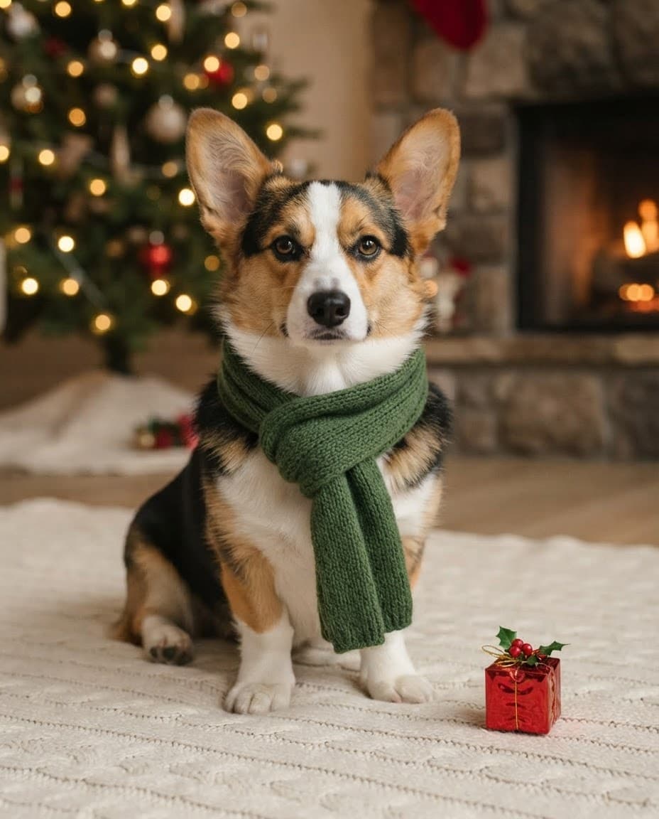 Festive pet portrait
